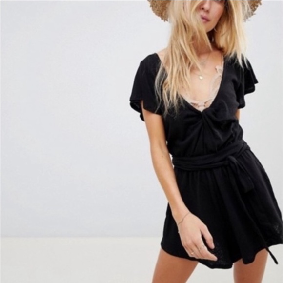 Free People Pants - W/tag Free People Ballerina Tie Waist Romper
